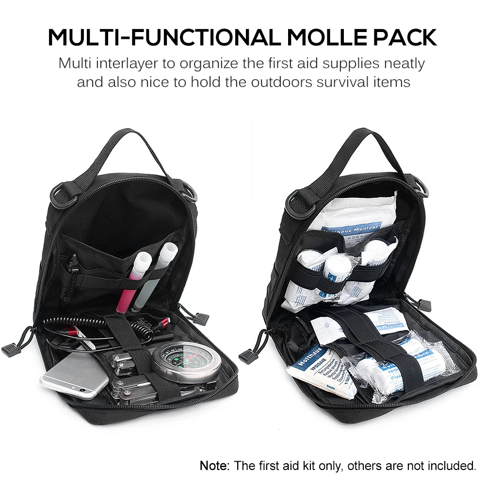 Lixada Тактический нейлоновый Molle Чехол EDC для охоты выживания первый чехол набор