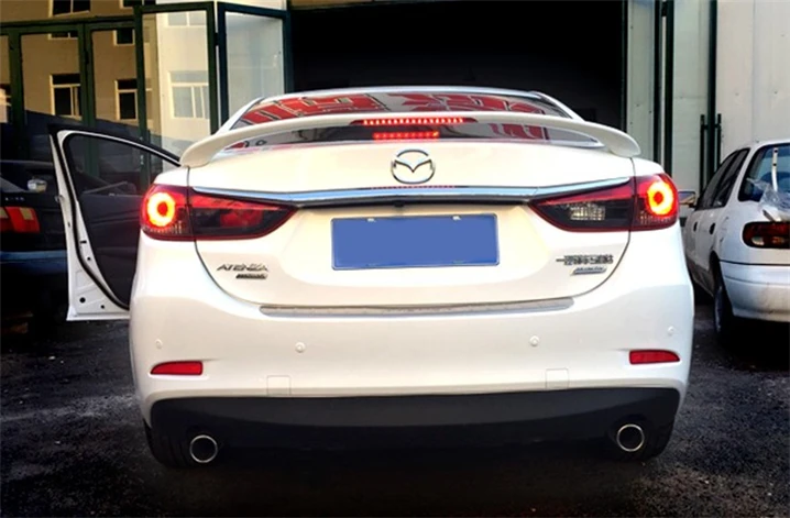 Для Mazda 6 спойлер Atenza ABS Материал заднее крыло автомобиля праймер цвет задний для WL
