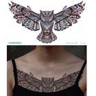 Временные татуировки большие, искусственные татуировки, для мужчин, женщин, мужчин, подростков, 3D реалистичные, для девочек, для груди, временные татуировки (1 лист)