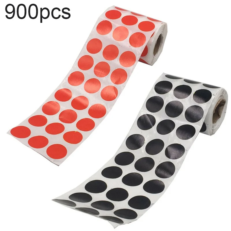 

900Pcs/Roll Splatter Black Red Accessories Targets Sticker Repair Patch Tools