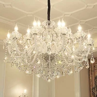 transparent k9 crystal 6810121518 head chandelier living room dining room bedroom study home light commercial lighting