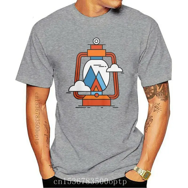 

New 2021 Men Casual Printed T shirt Camping Short Sleeve T-shirts Tee Tops