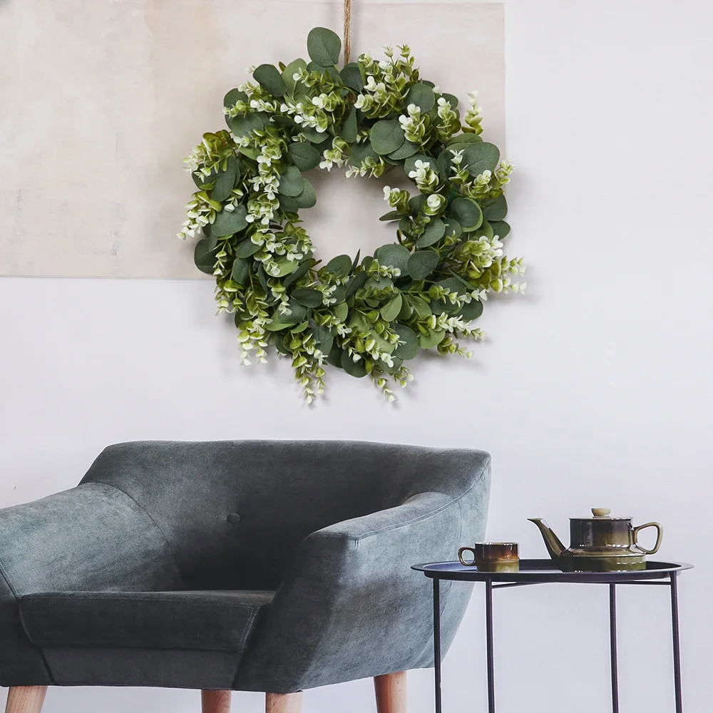 

2021 Hot Wreath Artificial Plants Background Wall Window Decorative Wedding Party Supplies Gifts Diy Christmas Home Decoration
