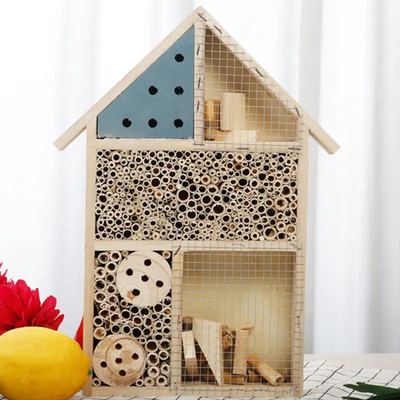 

Wooden Insect House Hotel Bee Hive Habitat for Ladybugs Ladybirds lacewings L5YE