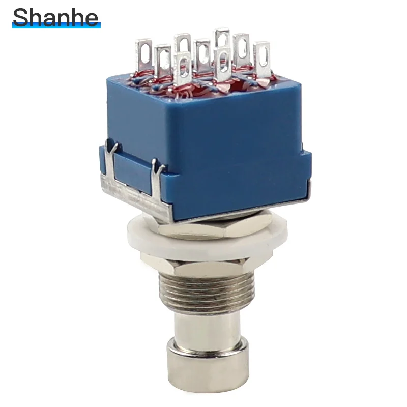 Напрямую от производителя! 10 шт. 3PDT фиксация металла Stomp кнопочный ножной