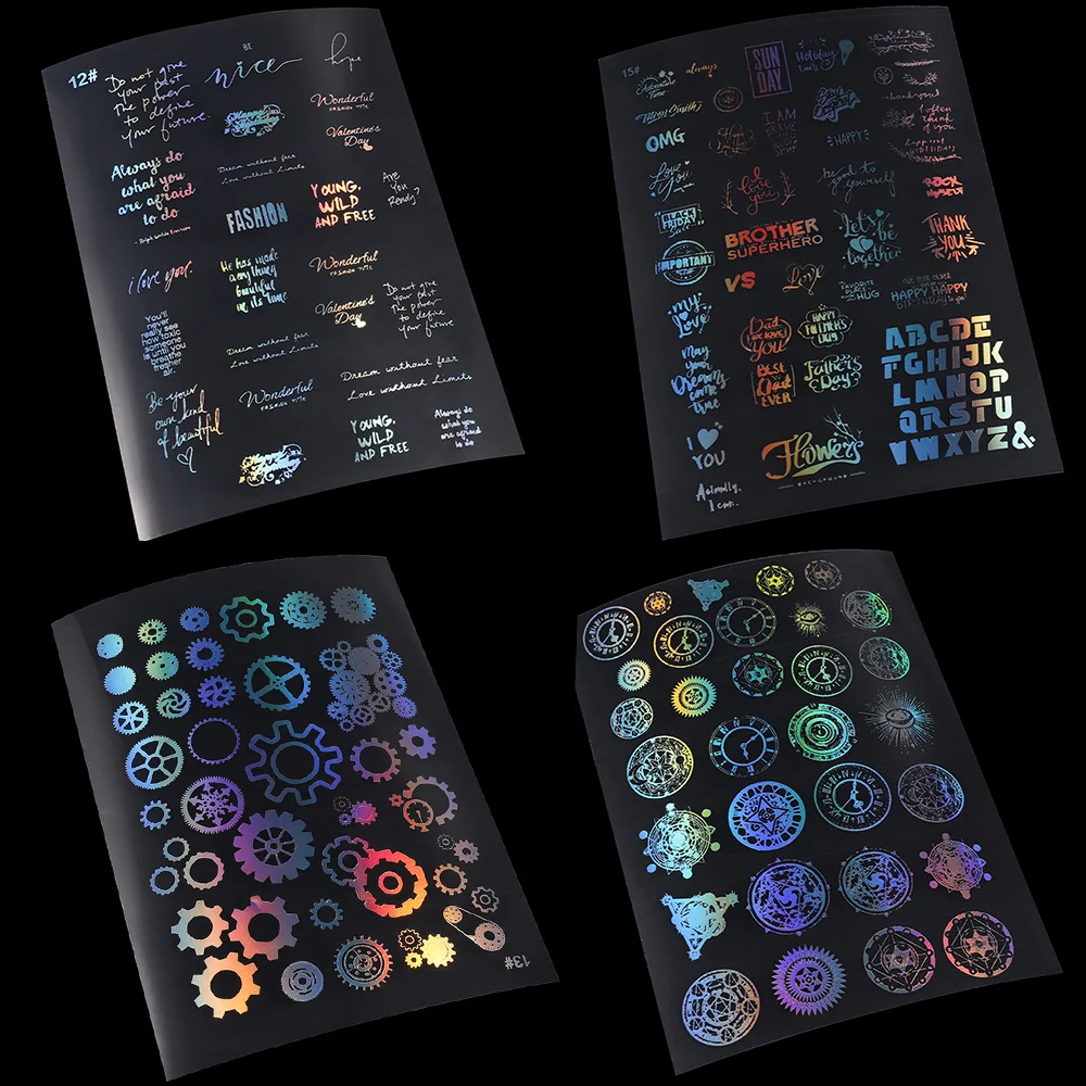 

Resin Fillings Kit Transparent Decorate Stickers for Silicone Resin Molds Resin Craft Supplies Holographic Magic Circles Design