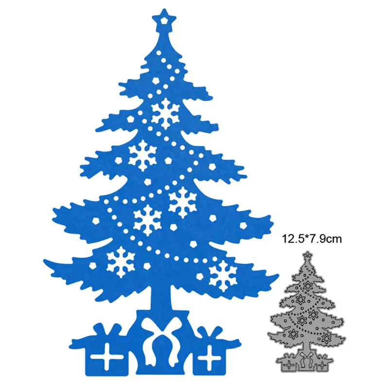 

Christmas Tree Metal Cutting Dies Cut Die Mold Scrapbooking die Decoration Paper Craft Embossing Dies New For 2021 Stencils dies