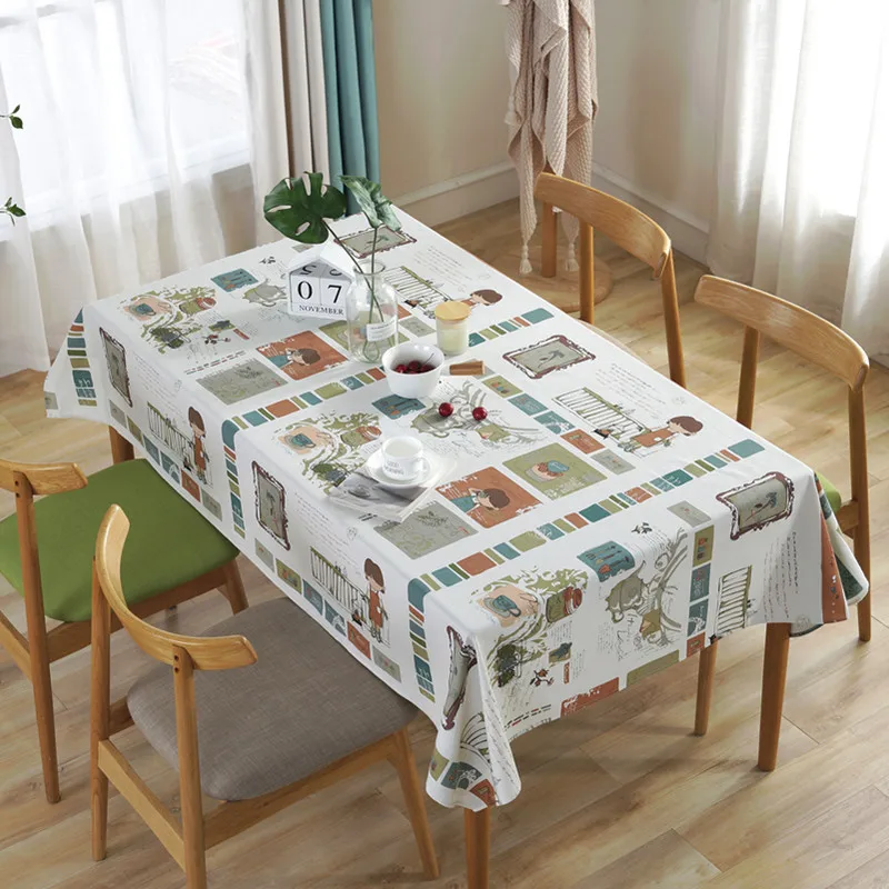 

Cotton linen tablecloth neighbor girl partysu style table cloth hotel restaurant tablecloth cover towel
