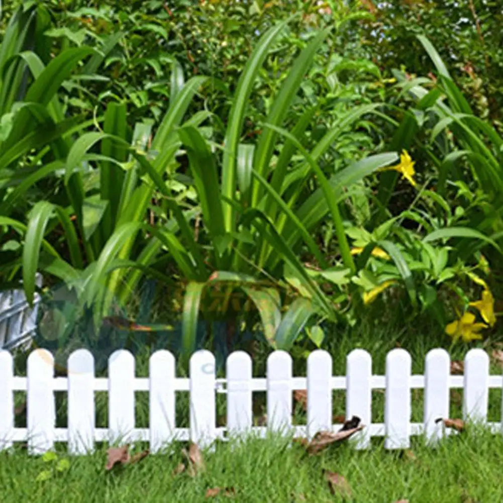 Забор для рождественской елки белый заостренный забор из ПВХ с круглой головкой