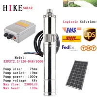 hike solar equipment 48v dc solar powered submersible water pump for irrigation for home use with external 3spst2 3120 d481000