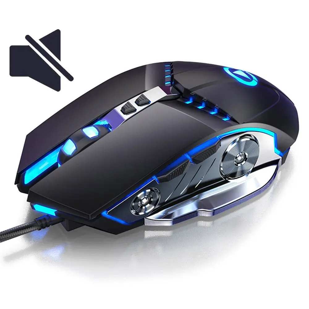 Профессиональная Проводная игровая мышь 3200 DPI бесшумная компьютерная геймерская