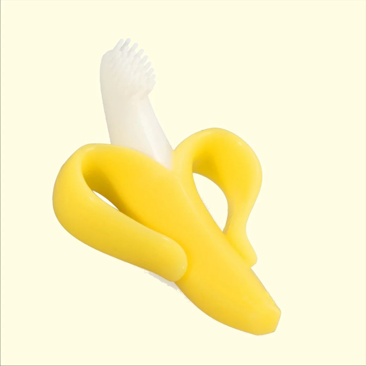 

Baby Safe BPA Free Teether Toys Toddle Banana Training Toothbrush Silicone Chew Dental Care Toothbrush Nursing Beads Baby Gift