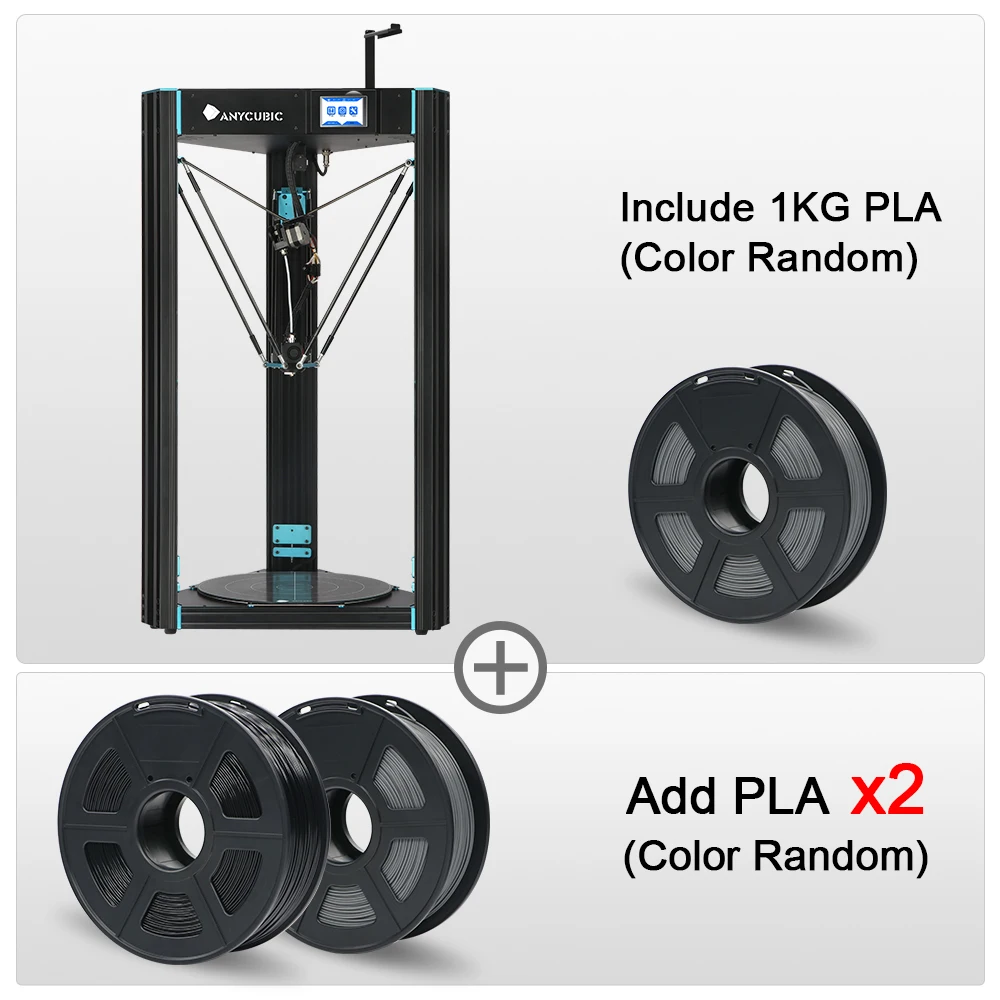 Predator add 2KG ANYCUBIC Predator 3d принтер размера плюс 370*370*455 мм предварительно собранный ultracase Pro 3d Принтер Комплект impresora 3d impressora 3D - Цвет: Predator add 2KG