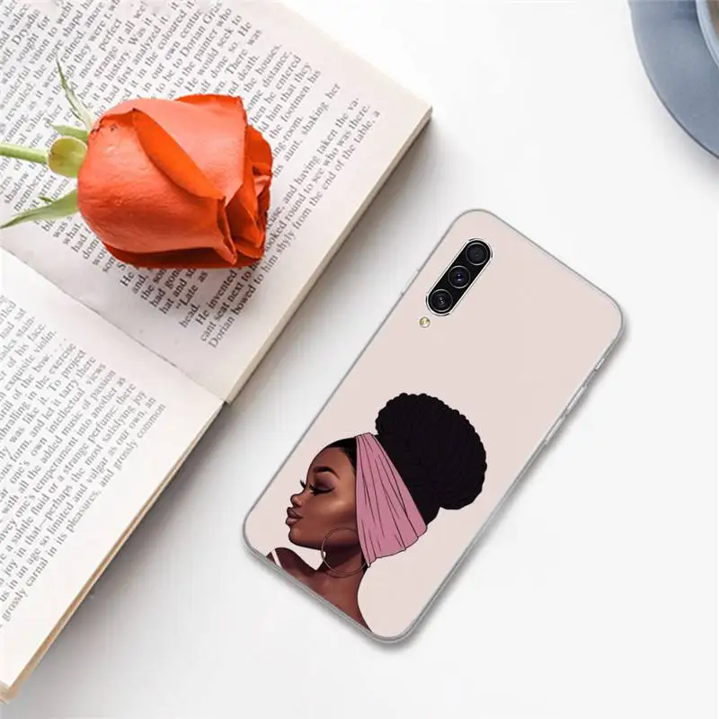 

African girl woman black Phone Case For Samsung A S M Note 9 10 20 fe 21 71 30 ultra plus 5g 11 31 51 s