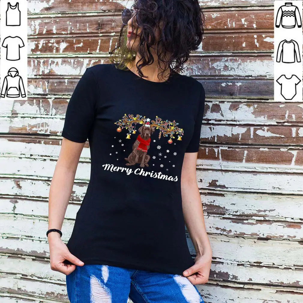 

Chocolate Labrador Retriever Dog Christmas Dog Lovers Gift Women's T-Shirt