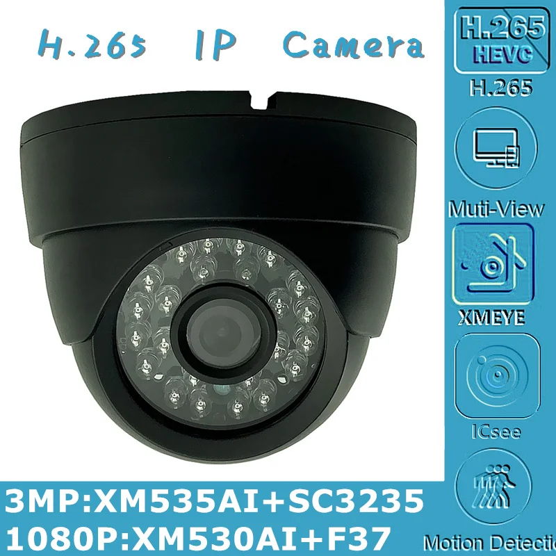 3MP 2MP H.265 IP потолочная купольная камера 2304*1296 XM535AI + SC3235 1080P XM530 F37 Onvif CMS XMEYE IRC 24