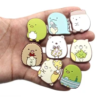 cute 1pcs small animals pvc shoe charms diy cartoon characters shoe aceessories clogs decorations fit kids x mas gifts croc jibz