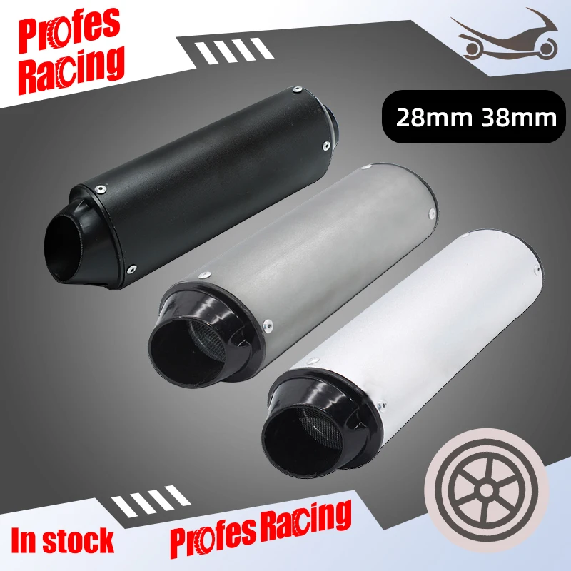 Motorcycle  28mm 38mm Universal Exhaust Muffler Pipe Motocross For 125cc 150cc 160cc  Honda Yamaha Kawasaki ATV