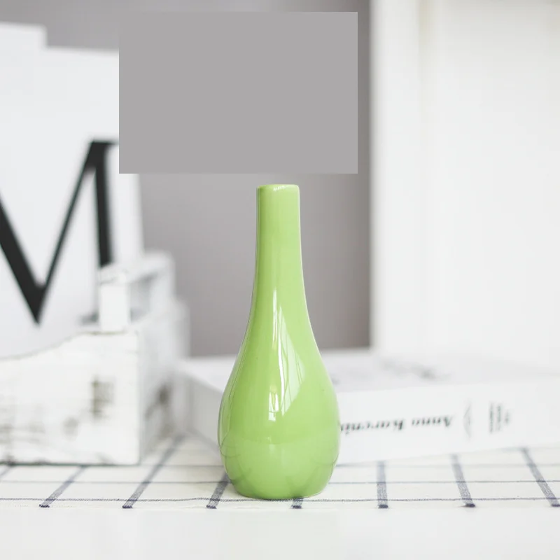 

Creative Home Ceramic Crafts Desk Vase Straight Bottle Room Hallway Wedding Office Tabletop Home Decoration 65*65*160mm