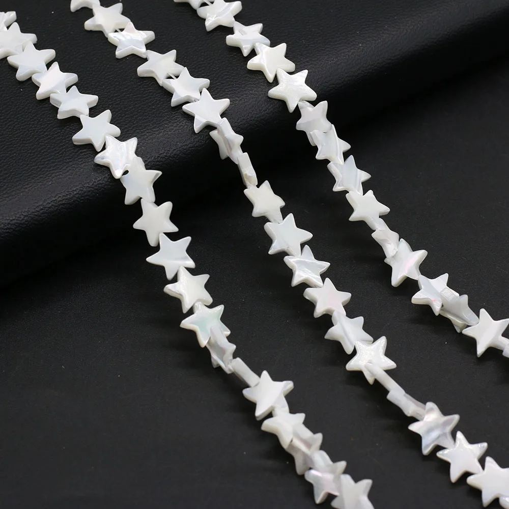 

Wholesale3PCS Natural Freshwater Shells White Five-pointed Star Bead MakingDIY Necklace Charm Jewelry Gift Mother-of-Pearl Shell