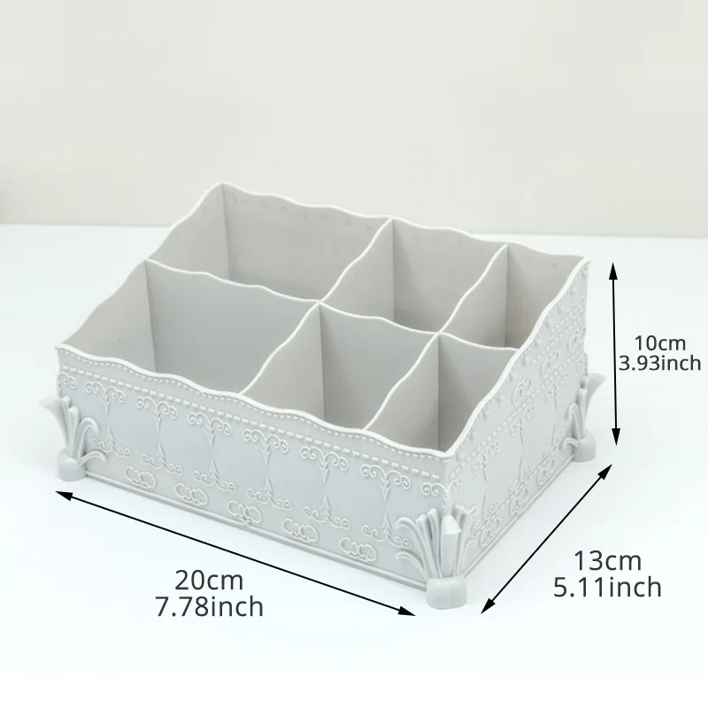 YIWUMART Европейский ретро акриловый ящик для хранения косметики 6 сеток Кисть ручка