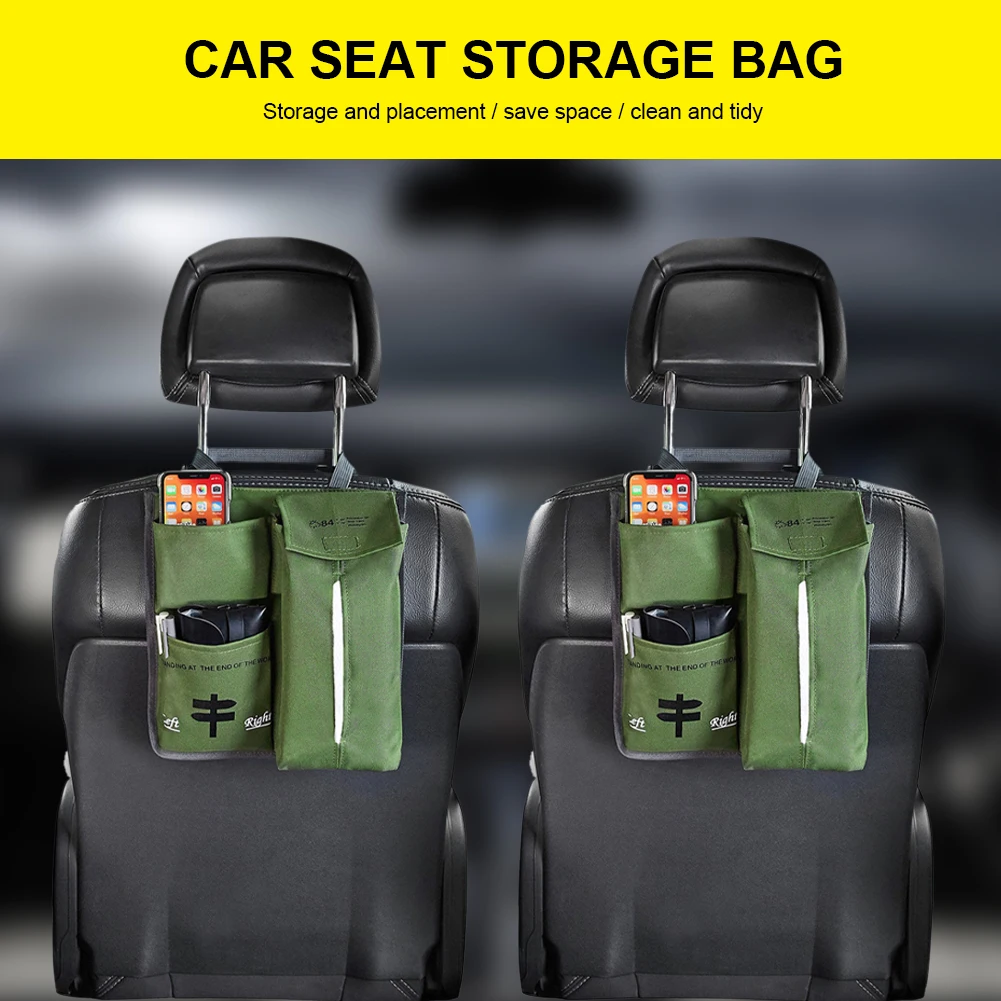 

Органайзер для заднего сидения автомобиля Органайзер на спинку сиденья в автомобиле автомобильные чехлы Мути-карманная сумка для хранения...
