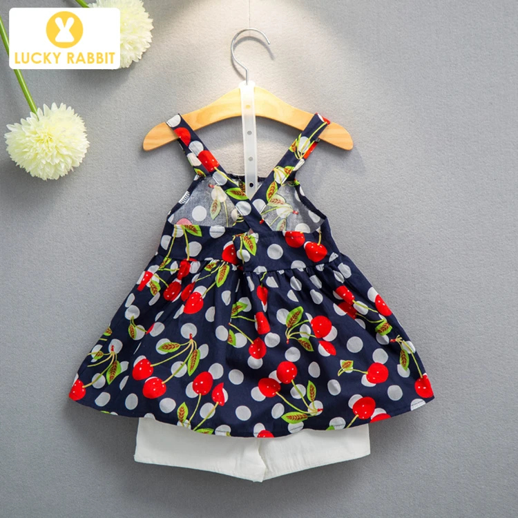 Топы с вишневым принтом красивая детская одежда для девочек жилет комплект из 2