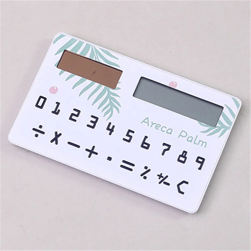 Fashion Portable Cartoon Fruits Animal Mini Card Calculator Stationery Supplies Creative Solar Calculator Children Gift