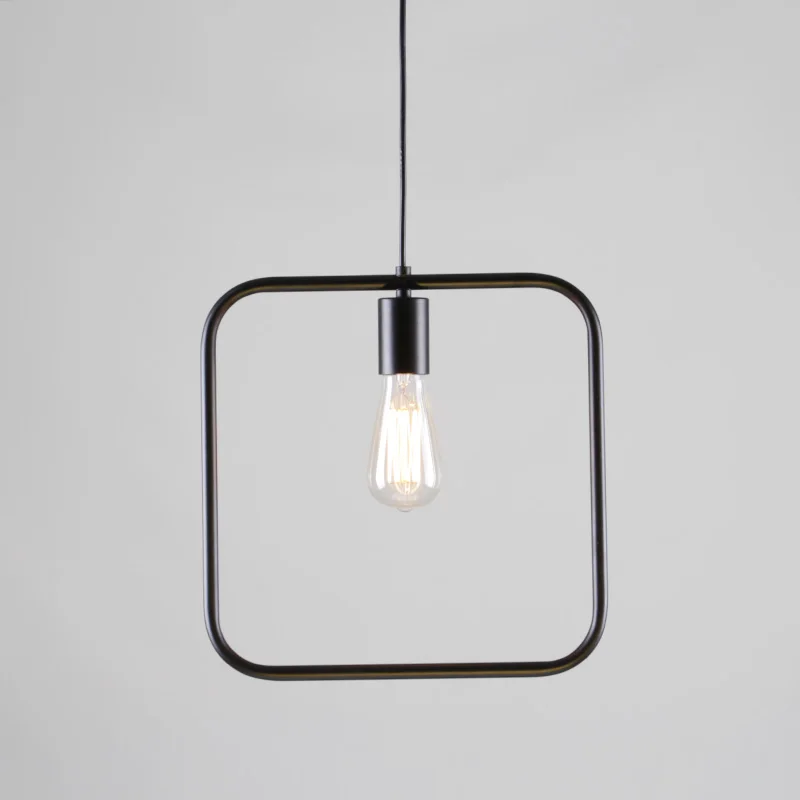 Люстра из кованого железа в стиле ретро простой светильник черного цвета для