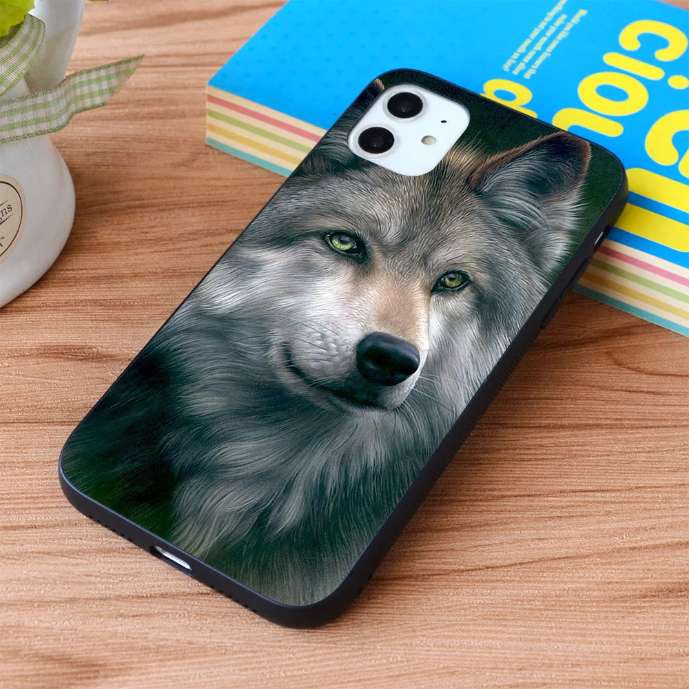 

For iPhone Grey Wolf Soft TPU border Apple iPhone Case