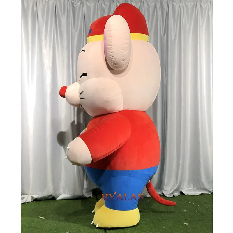Новогодний милый Косплей-Маус надувная мышь костюм-талисман монстр