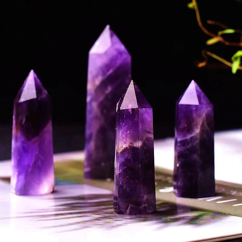 1 шт. натуральный аметист точечный кристалл палочка Исцеление энергии камень