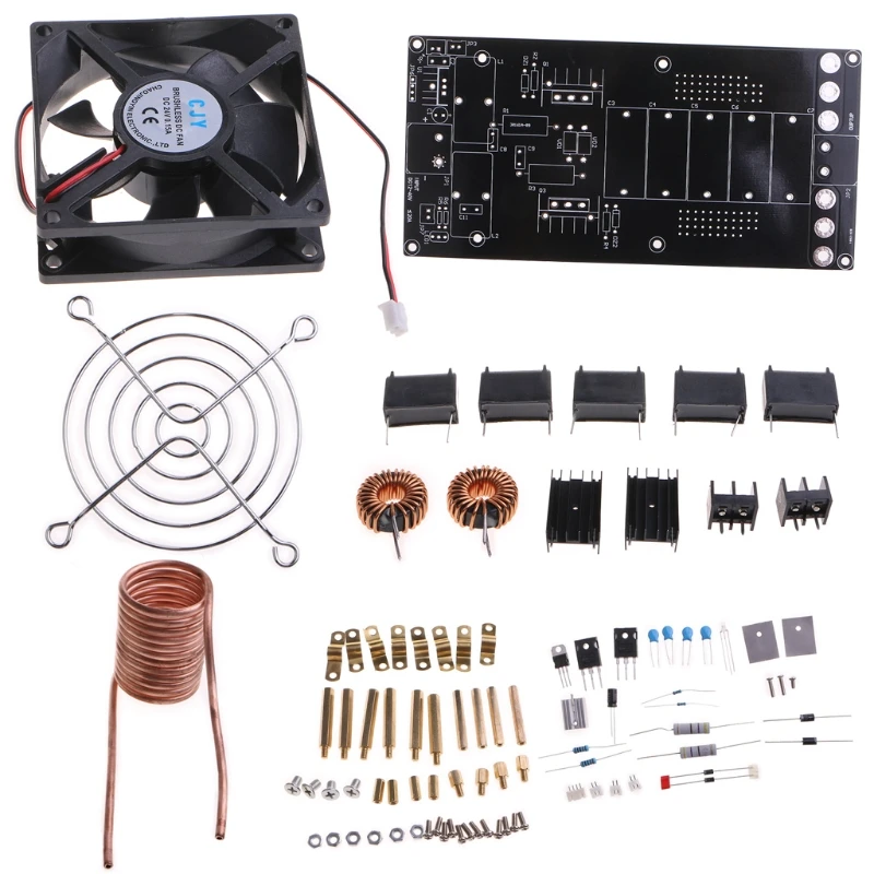 

Индукционный нагревательный модуль DC12-36V 20A 1000W ZVS индукционный нагревательный модуль нагреватель с катушкой Tesla и охлаждающим вентилятором