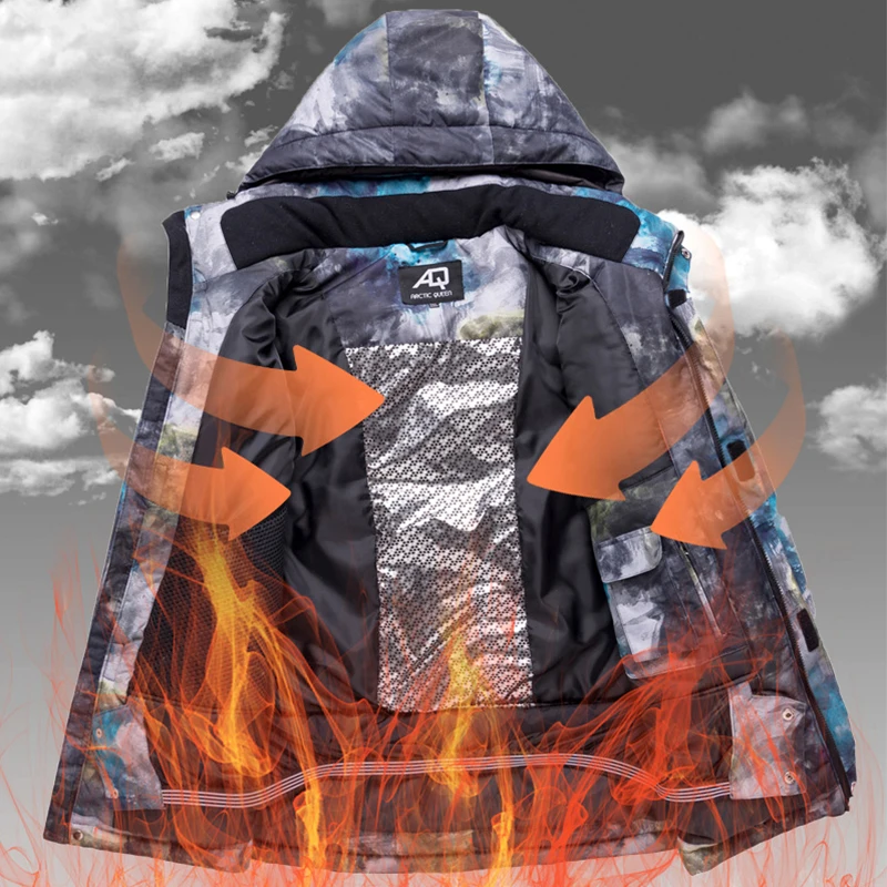Мужская куртка для катания на лыжах и сноуборде водонепроницаемая ветрозащитная