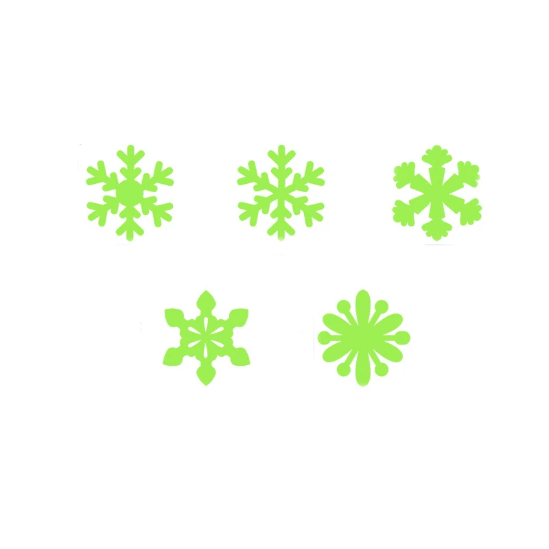 100 шт. новый год Снежинка украшения Светящиеся Настенные наклейки для дома