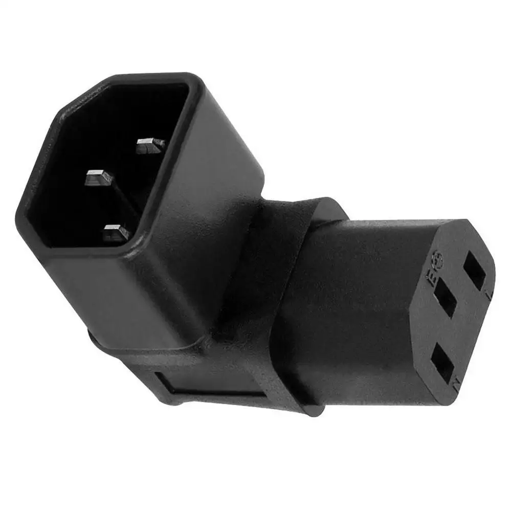 IEC 320 C14 мужчина к C13 Мужской 3-pin UP под углом AC Мощность переходник 85WD настольный