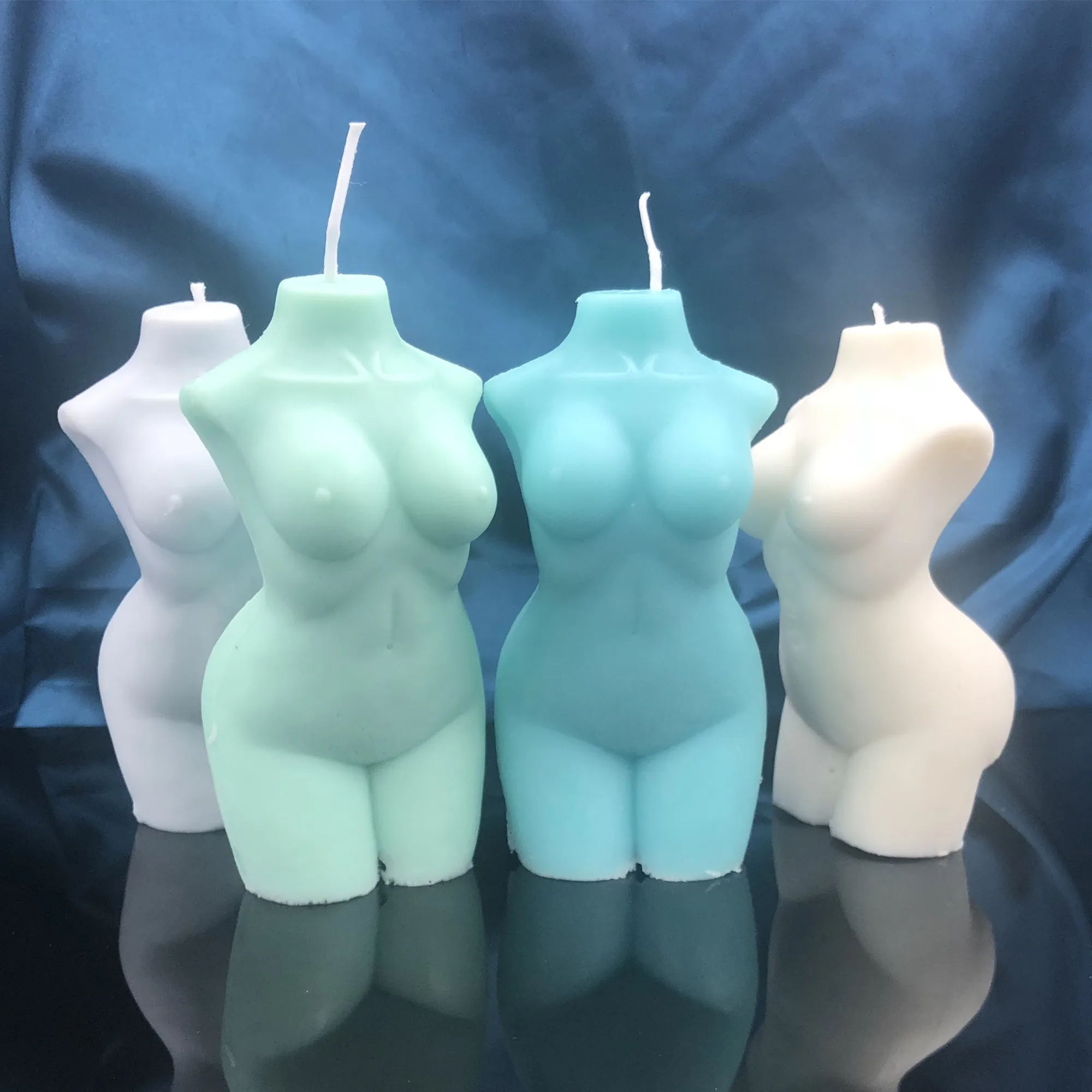 Силиконовая форма для женского торса в виде свечи 3D невооруженного тела