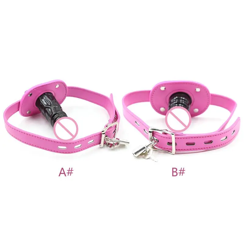 Кожаная заглушка для рта реалистичный фаллоимитатор кляп инструмент связывания