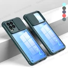 Прозрачный акриловый чехол ярких цветов HD для телефона OPPO Realme 8 5G C21 C20 C12 C15 C25 слайд-камера объектив защитная задняя крышка