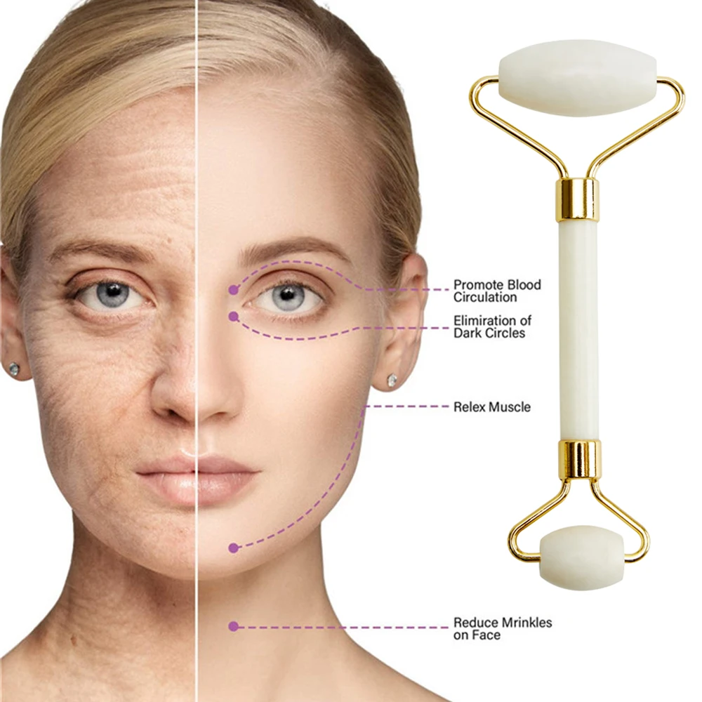 Искусственная кожа с белым нефритом для лица натуральный камень похудения