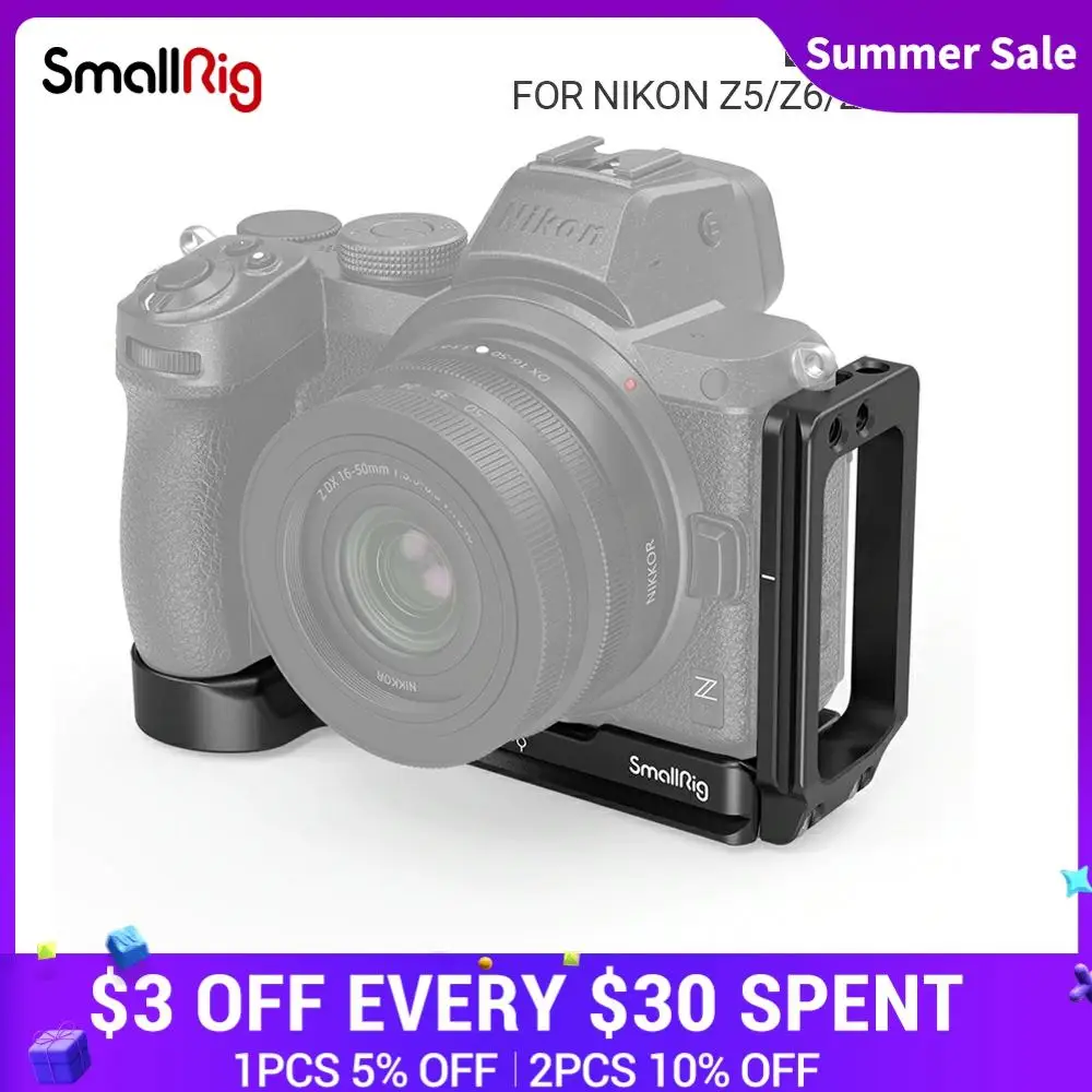 SmallRig L образный кронштейн для камеры Nikon Z5/Z6/Z7 пластина основания Arca и боковая