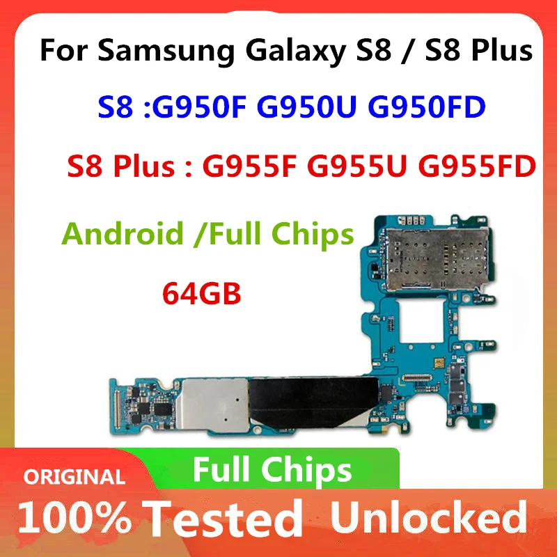 Оригинал для Samsung Galaxy S8 Plus G955FD G950FD G950F G955F G955U G950U материнская плата