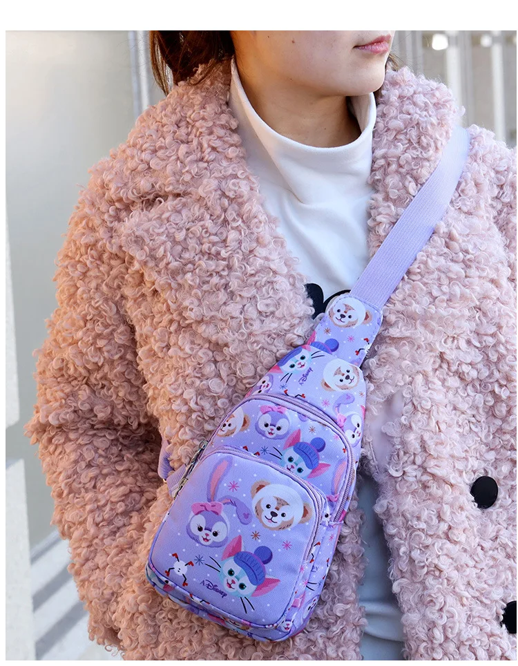 

2021 New Disney Star Dew Plush Shoulder Bag Female Pooh Bear Shoulder Diagonal Bag Luxury Bag Large Capacity Fashion Handbag New