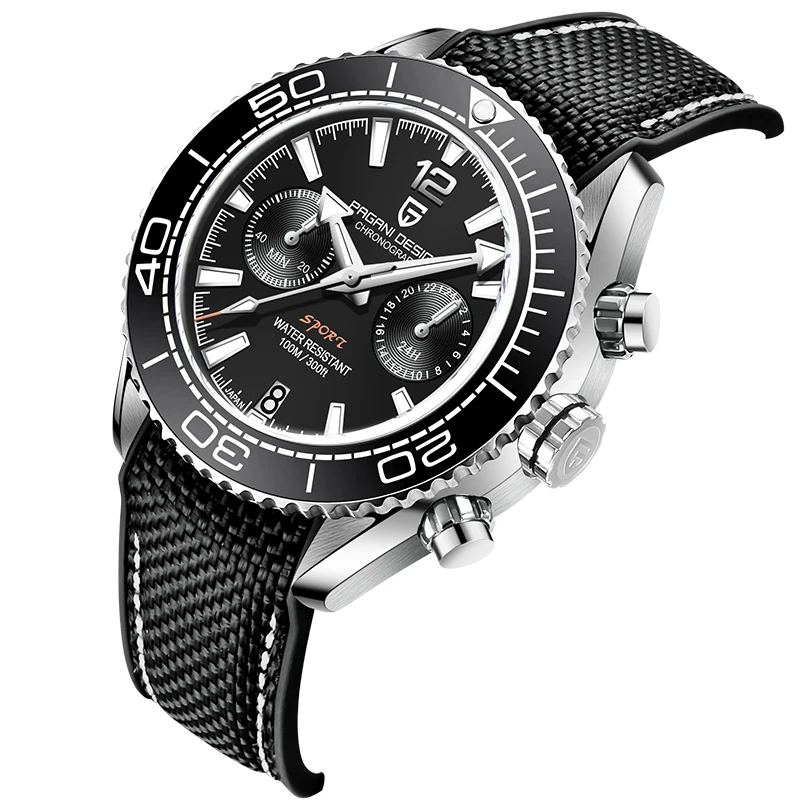 Часы-хронограф PAGANI Мужские кварцевые водостойкие до 100 м |