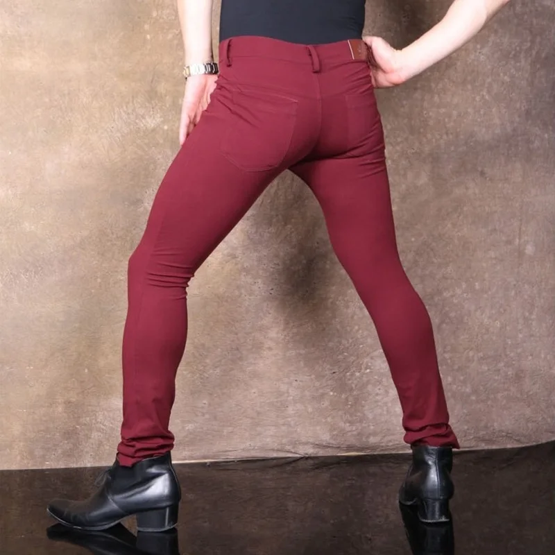 Бизнес талии колготки сексуальные мужские высокие эластичные брюки карандаш