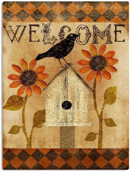 Добро пожаловать в птичье гнездо Ретро жестяной знак|Таблички и знаки| |