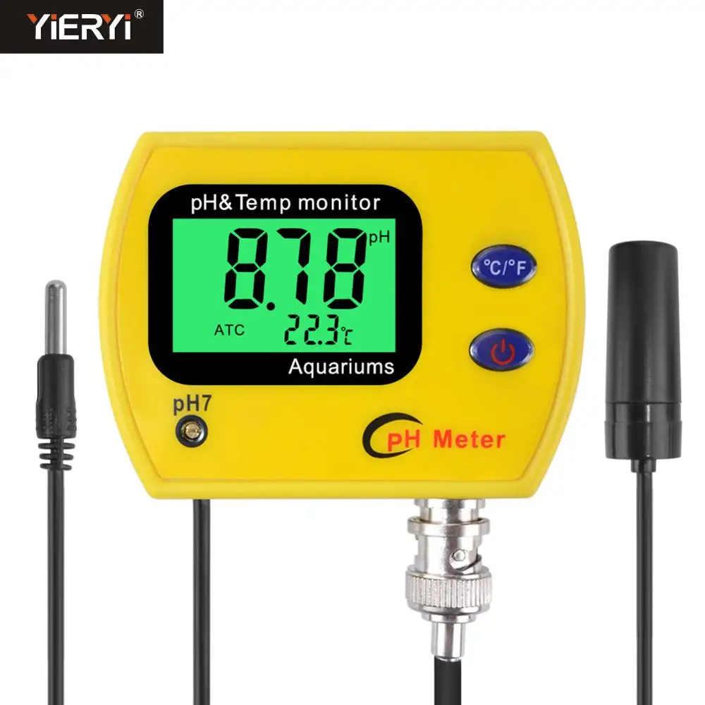 Yieryi цифровой ЖК-дисплей pH& TEMP метр Подкислитель аквариум питьевой воды монитор качества PH электрод анализатор PH-991 с подсветкой