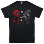 Футболка Deadpool Bad Little Kitty, топ с черной пантерой, Мужская футболка, новинка, Забавные футболки в стиле Харадзюку, хлопковая футболка унисекс с коротким рукавом