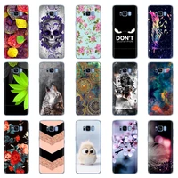 soft silicone back cover case for samsung s8 case coque for samsung galaxy s8 plus bumper tpu pattern printed case cover fundas