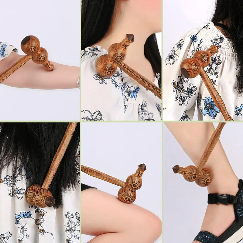 Высококачественный рефлексотерапевтический инструмент деревянный массажер для